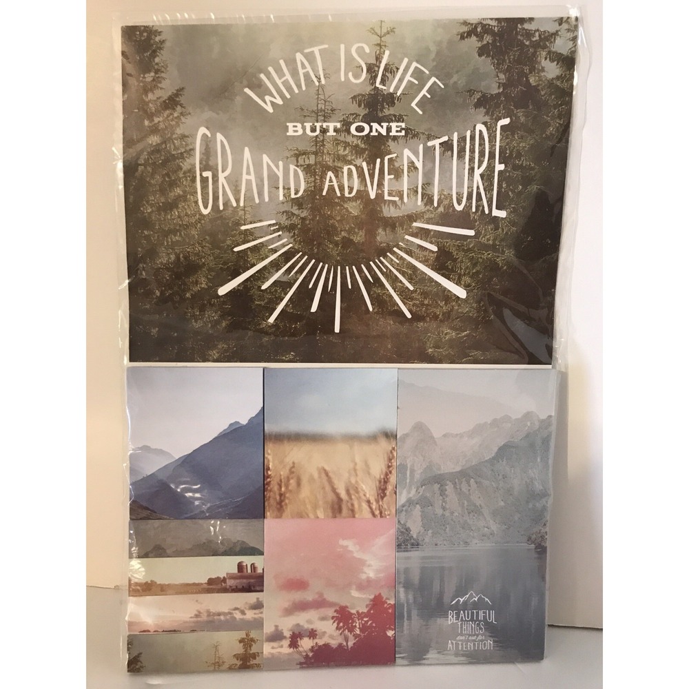 Sticky Note Set  Inspirational Nature Landscape Adventure Mountain Forest Scenic